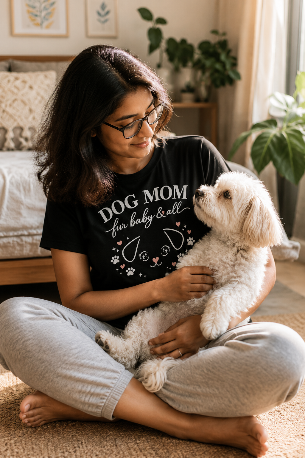 Dog Mom Fur Baby & All | Cute Dog Mom  T-Shirt | Perfect Gift for Dog Moms
