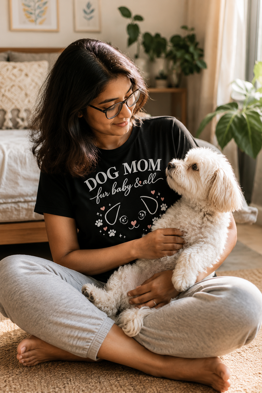 Dog Mom Fur Baby & All | Cute Dog Mom  T-Shirt | Perfect Gift for Dog Moms