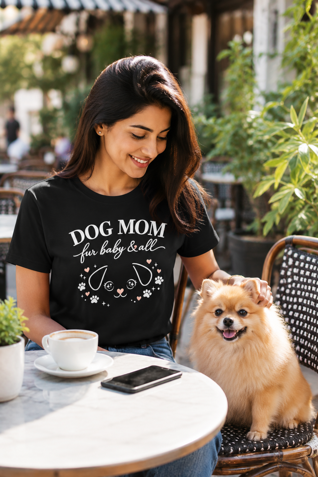 Dog Mom Fur Baby & All | Cute Dog Mom  T-Shirt | Perfect Gift for Dog Moms