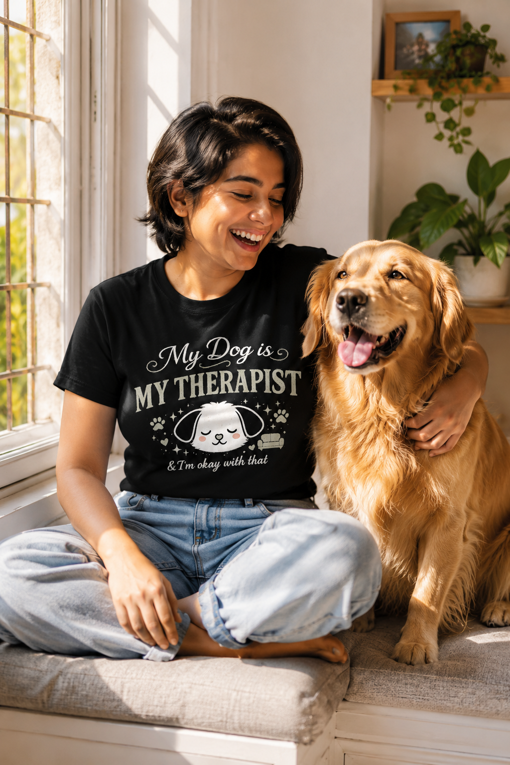 My Dog is My Therapist | Funny Dog Lover  T-Shirt | Gift for Dog Owners