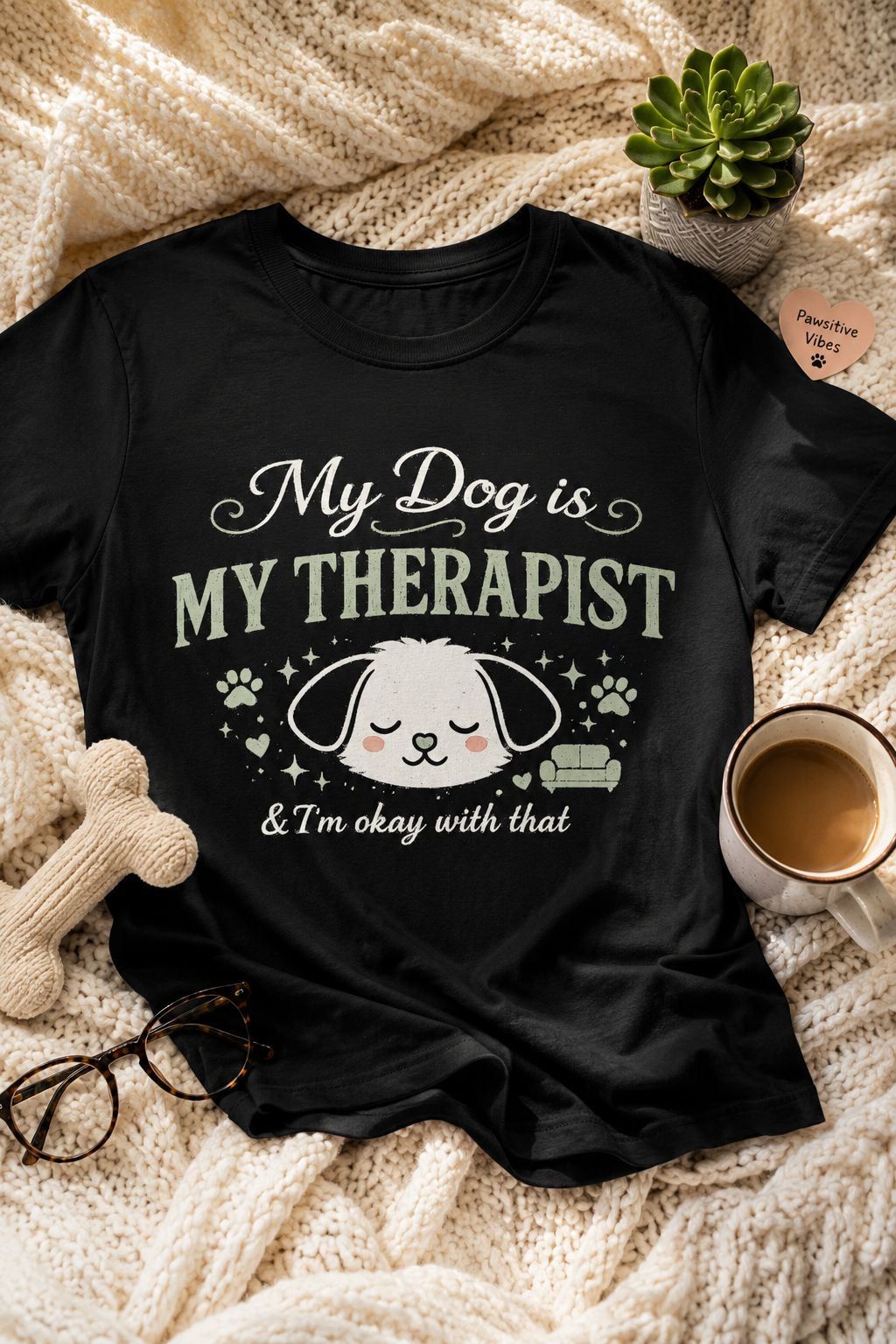 My Dog is My Therapist | Funny Dog Lover  T-Shirt | Gift for Dog Owners