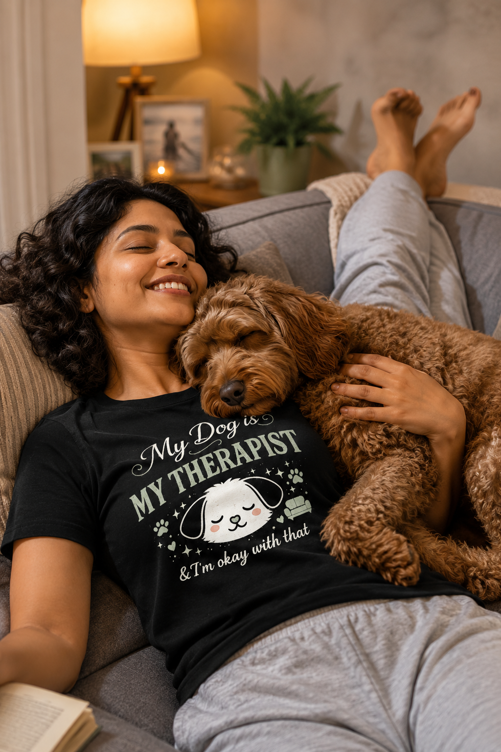 My Dog is My Therapist | Funny Dog Lover  T-Shirt | Gift for Dog Owners